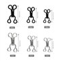 eMagTech 120pcs Crochets à Coudre et Fermeture des Yeux Couture Bricolage Accessoires d'artisanat pour Soutien-Gorge Vêtements V