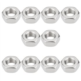 LT Easiyl 10 Lot écrous Hexagonaux de Vilebrequin M10 X 1 Mm en Acier Inoxydable 304 Filetage Fin Compatible avec Simson S50 S51