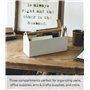 Yamazaki 4152 TOSCA Pen Stand Wide, white, Steel/Wood, 27 x 8.5 x 13.5 cm
