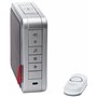 Sonnette MP3 grise Honeywell DC917NG série 9: jusqu’à 200 m de portée sans fil avec lumière auréole