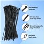 Double Dragon Lot de 100 attaches autobloquantes robustes en nylon PA66 de qualité industrielle pour la gestion des câbles, la m