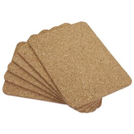 APOLLO Lot de 6 Sets de Table en liège 280 x 200 mm