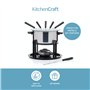 KitchenCraft Service à fondue avec 6 fourchettes Bols en céramique et acier inoxydable