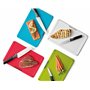 Joseph Joseph Folio Icon, Ensemble de 8 Couteaux et Planches à Découper de Cuisine, Antidérapantes, Code Couleur avec étui de Ra