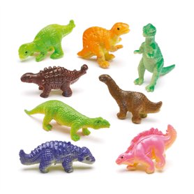 Baker Ross Lot de 12 Dinosaures Souples - Idéal comme cadeau de pochette surprise EF835