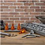 PrecisionGeek Moleté Pouce vis/Vis d'épaule Aluminium M5 x 10mm L-22mm Anodisé Orange Lot de 4