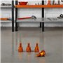 PrecisionGeek Moleté Pouce vis/Vis d'épaule Aluminium M5 x 10mm L-22mm Anodisé Orange Lot de 4