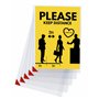 Tarifold FR 194779- Pack 5 Pochettes plastique A4 Adhésive Autocollante d’Affichage