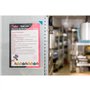 Tarifold FR 194779- Pack 5 Pochettes plastique A4 Adhésive Autocollante d’Affichage, affiche cadre repositionnable, Kang easy cl