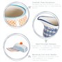 Nicola Spring Sucrier à motifs avec couvercle - Bleu marine - Lot de 1 - Pot à sucre en porcelaine imprimé à la main, pot à sel 