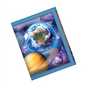 Portefeuilles 3D LiveLife - L'Odyssée de l'espace de Deluxebase. Porte Monnaie Homme Astronomie 3D Lenticulaire