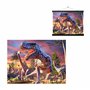 3D LiveLife Affiche murales lenticulaires Attaque de T-Rex de Deluxebase. Poster Dinosaure 3D sans cadre. Décoration murale parf