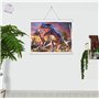 3D LiveLife Affiche murales lenticulaires Attaque de T-Rex de Deluxebase. Poster Dinosaure 3D sans cadre. Décoration murale parf