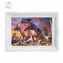 3D LiveLife Affiche murales lenticulaires Attaque de T-Rex de Deluxebase. Poster Dinosaure 3D sans cadre. Décoration murale parf