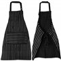 TRIXES Tablier de Chef de Cuisine Noir et Blanc
