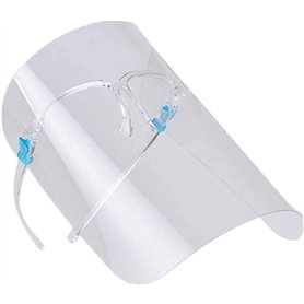 Lot de 50 visières de protection intégrale pour le visage avec cadre de lunettes et pare-soleil confortables pour les affaires e