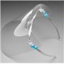 Lot de 50 visières de protection intégrale pour le visage avec cadre de lunettes et pare-soleil confortables pour les affaires e