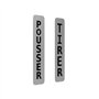 Pousser Tirer pousser tirer pour les portes. Acrylique argentée avec écriture noire et support adhésif. Parfait pour les magasin