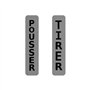 Pousser Tirer pousser tirer pour les portes. Acrylique argentée avec écriture noire et support adhésif. Parfait pour les magasin