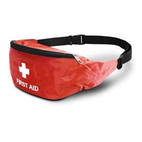 RE-GEN Sac banane vide de premiers secours | Rouge | Idéal pour l'école