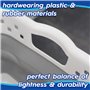 Harbour Housewares 42L Panier à Linge Pliable - Blanc/Gris - 1x Grand Plastique Pliant Surgir Gain de Place Lavage Stockage Vête
