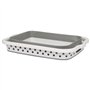 Harbour Housewares 42L Panier à Linge Pliable - Blanc/Gris - 1x Grand Plastique Pliant Surgir Gain de Place Lavage Stockage Vête