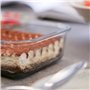 Argon Tableware Plat à Gâteaux Rectangulaire en Verre - 20cm x 15cm - 1x Moyen Profond Tarte Lutin Gâteau au Fromage Pain Éponge