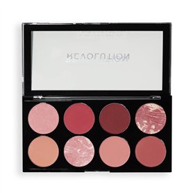 Revolution Ultra Blush Palette - 8 teintes pigmentées mates et scintillantes - Formule poudre facile à estomper - Vegan & Cruelt