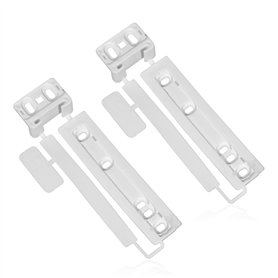 SPARES2GO Porte Plastique Support de Montage de Fixation Slide Kit compatible avec Electrolux Intégré Réfrigérateur et Congélate