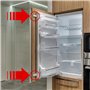 SPARES2GO Porte Plastique Support de Montage de Fixation Slide Kit compatible avec Electrolux Intégré Réfrigérateur et Congélate