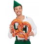 Smiffys Oktoberfest Bretzel gonflable géant marron avec détails en sel, accessoire de déguisement pour fête de la bière sur le t