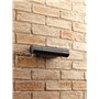 Auraglow applique d'intérieur orientable vers le haut le bas à LED noir intégré, IP54, blanc chaud pour véranda, garage ou jardi