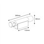 Auraglow applique d'intérieur orientable vers le haut le bas à LED noir intégré, IP54, blanc chaud pour véranda, garage ou jardi