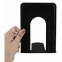 Belle Vous Serre Livre en Métal Noir (Lot de 3) - Cale Livre et CDs Anti-Dérapant - Presse Livre pour Étagères, Bureau, Biblioth