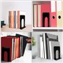Belle Vous Serre Livre en Métal Noir (Lot de 3) - Cale Livre et CDs Anti-Dérapant - Presse Livre pour Étagères, Bureau, Biblioth
