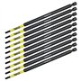 SabreCut SCRH3152_10 Lot de 10 embouts de tournevis à percussion magnétiques H3 152 mm à extrémité unique très résistants compat