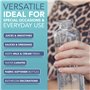 HEFTMAN Lot de 3 Bouteille Verre 1L - Bouteille en Verre 1 Litre avec Couvercles Hermétiques et Brosse de Nettoyage - Bouteilles