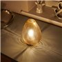 Auraglow Lampe de table en forme de feuille rechargeable sans fil USB pour extérieur ou intérieur en verre LED pour chambre, che