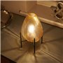 Auraglow Lampe de table en forme de feuille rechargeable sans fil USB pour extérieur ou intérieur en verre LED pour chambre, che
