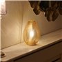 Auraglow Lampe de table en forme de feuille rechargeable sans fil USB pour extérieur ou intérieur en verre LED pour chambre, che
