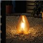 Auraglow Lampe de table en forme de feuille rechargeable sans fil USB pour extérieur ou intérieur en verre LED pour chambre, che