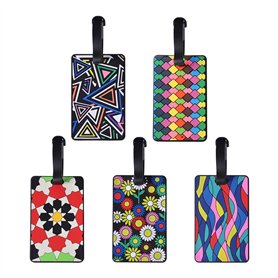 Natuce 5 Pièces Silicone Etiquettes à Bagage et Sangles