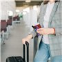 Natuce 5 Pièces Silicone Etiquettes à Bagage et Sangles, Porte Étiquette Silicone Valise, Étiquettes Valise, Bagages Étiquettes 