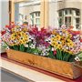14 Pièces Fleurs Artificielles Extérieures Fausse
