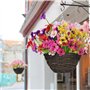 Artificielles Plastique Fleur, 14 Pièces Fleurs Artificielles Extérieures Fausse, Fleur en Plastique Verdure Arbustes Plantes po