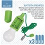 Valiant Fun FIR587 Lot de 6 guirlandes Lumineuses à Del à Suspendre alimentées par Piles, Blanc Chaud