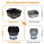 Alyvisun Moule Silicone Air Fryer avec Pinceau à Huile, 2 Pièces Plat pour Airfryer Panier Friteuse Air Chaud Moules Carré Barqu