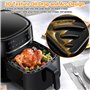 Alyvisun Moule Silicone Air Fryer avec Pinceau à Huile, 2 Pièces Plat pour Airfryer Panier Friteuse Air Chaud Moules Carré Barqu