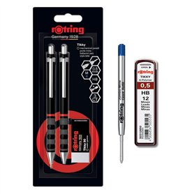 rOtring Tikky Ensemble porte-mine et stylo à bille | mine HB
