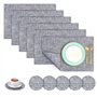 Oamwrae Lot de 6 Sets de Table et Dessous de Verre
